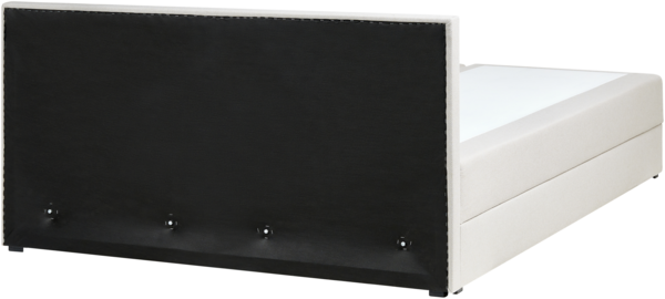 Boxspringbett mit Stauraum Stoff BARONET 180 x 200 cm Cremeweiß Bild 6