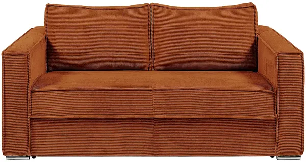 Vente-unique - LORETO Sofa SamtStoff Rot - B 223 cm95 cm x H 90 cm x L 195 cm