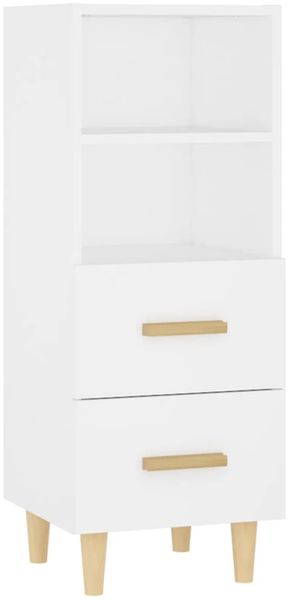Sideboard, Kommode Weiß 34,5x34x90 cm Holzwerkstoff j3185p