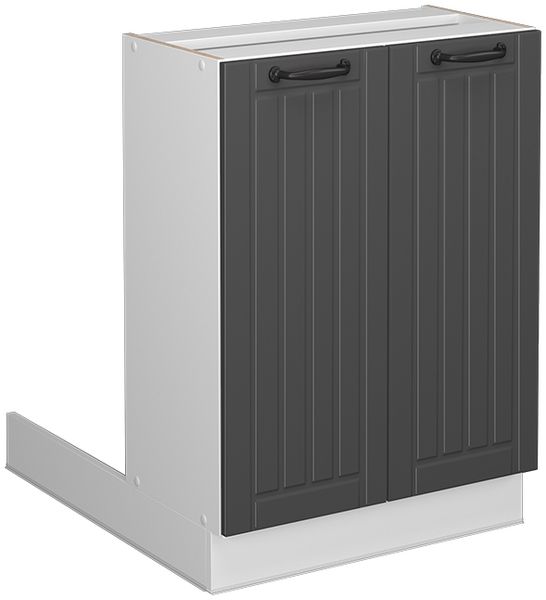 Kücheninsel Fame-Line Anthrazit Landhaus 60 cm ohne Arbeitsplatte Vicco