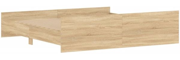 vidaXL Bettgestell mit Kopf- und Fußteil Sonoma-Eiche 180x200 cm 3203770 Bild 7