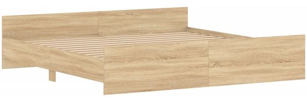 vidaXL Bettgestell mit Kopf- und Fußteil Sonoma-Eiche 180x200 cm 3203770 Bild 4