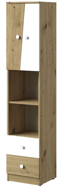 Bücherregal ""Nero"" Standregal 40cm artisan eiche weiß matt