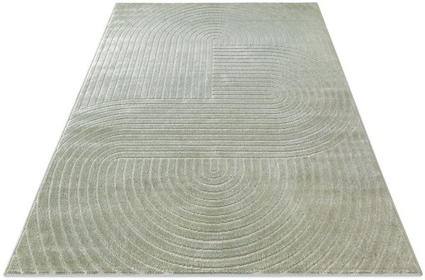 Wecon home Outdoorteppich Bacalar, rechteckig, Höhe: 5 mm, Innen & Außen, robust, pflegeleicht, 3D-Optik, wetterfest, waschbar