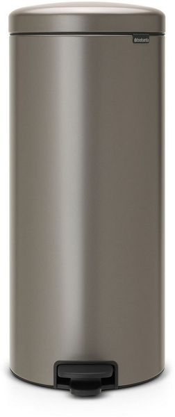Brabantia Newicon Treteimer, Mülleimer, Abfalleimer, Platinum, 30 L, 114441
