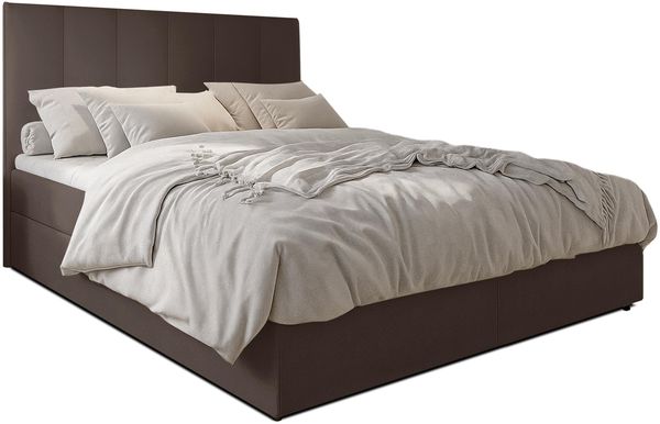 AX LIVING Boxbett Merea Boxspringbett Braun mit Bettkasten 160x200 cm Bild 2