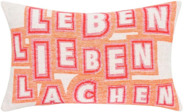 PAD Dekokissen CIRCLE OF LIFE, Made in Europe, Kissenhülle ohne Füllung, mit Schriftzug, 1 Stück, 35x60 cm