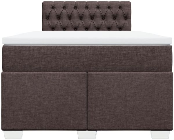 vidaXL Boxspringbett mit Matratze Dunkelbraun 120x200 cm Stoff 3288165 Bild 6