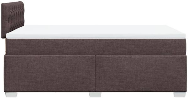 vidaXL Boxspringbett mit Matratze Dunkelbraun 120x200 cm Stoff 3288165 Bild 11