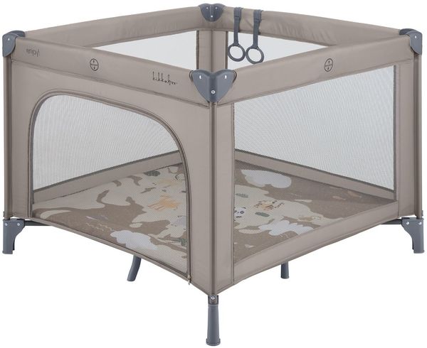 Kikka boo Laufstall Enjoy Matratze Reißverschluss klappbar Tsche Hängegriffe beige