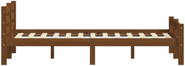vidaXL Bettgestell Honigbraun Massivholz Kiefer 140x200 cm [322078] Bild 4
