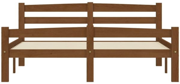 vidaXL Bettgestell Honigbraun Massivholz Kiefer 140x200 cm [322078] Bild 3