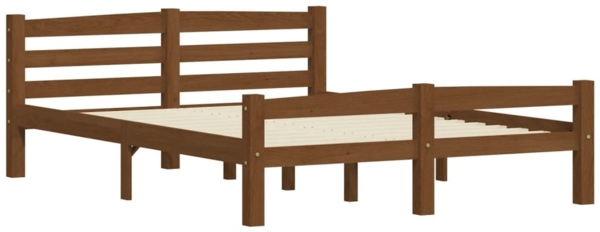 vidaXL Bettgestell Honigbraun Massivholz Kiefer 140x200 cm [322078] Bild 2