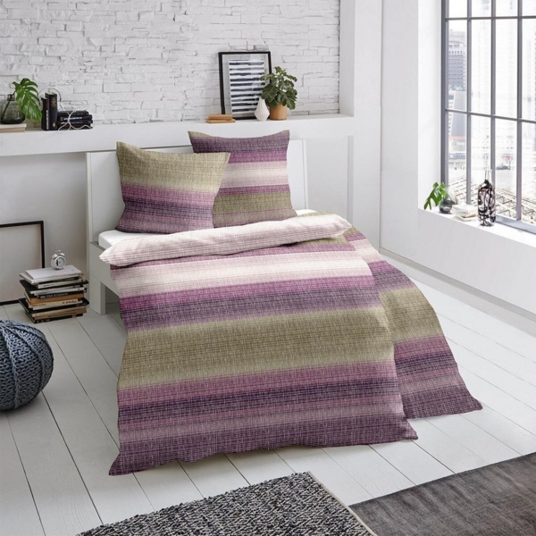 TRAUMSCHLAF Bettwäsche Elverum, Biber, 2 teilig, Biberbettwäsche weich und kuschelig Bild 5