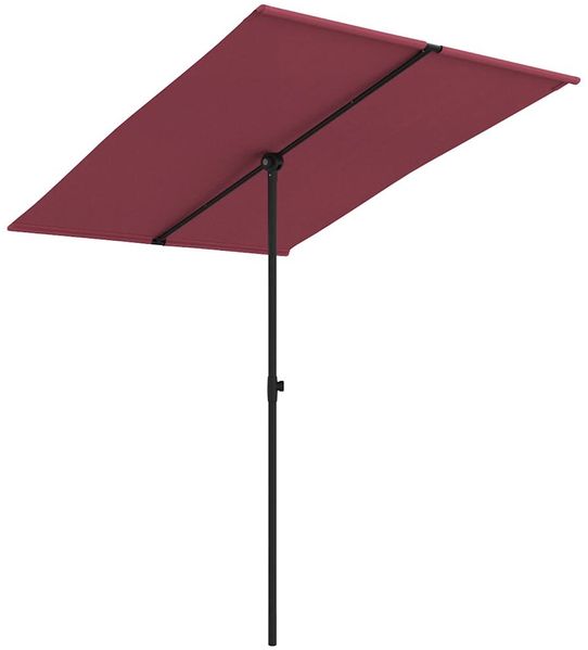 Sonnenschirm, Terrassenschirm mit Aluminium-Mast 2x1,5 m Bordeauxrot