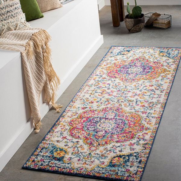 Livabliss Teppich RABAT, rechteckig, Höhe: 8 mm, Vintage Orientteppich, Kurzflor Boho Wohnzimmerteppich, Läufer