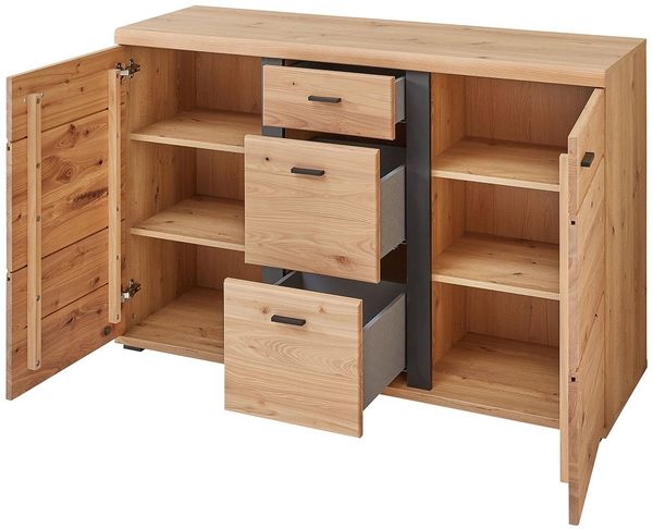 Kommode Sonos, Echtholz, Holzwerkstoff, Holzfarben, 134 x 86 x 42 cm Bild 3