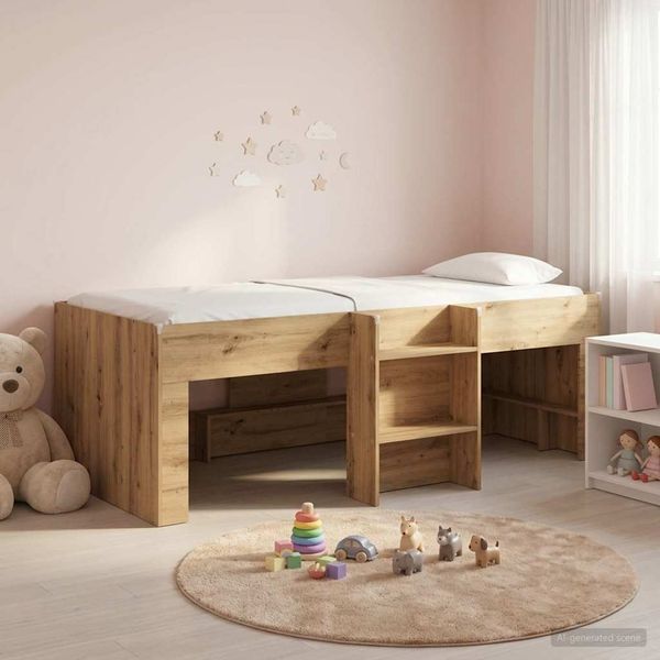 vidaXL Hochbett für Kinder 2 pcs Artisan-Eiche 98,5x200 cm 3422570