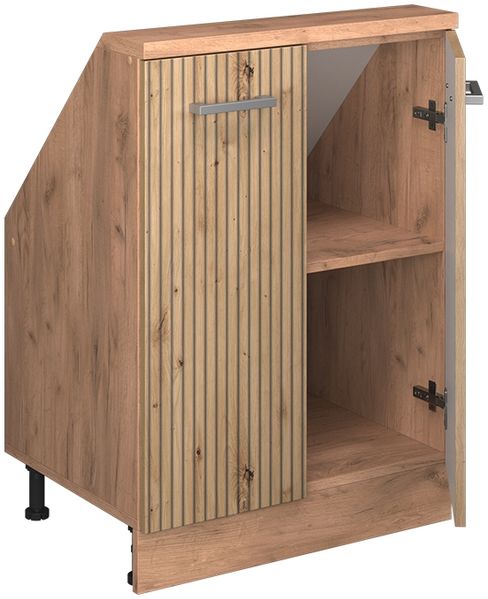 Küchenschrank für Dachschrägen R-Line Artisan-Eiche 60 cm mit 2 Türen Vicco Bild 5