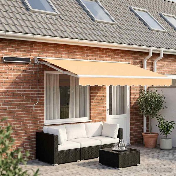 vidaXL Elektrische ausziehbare Markise Sand 4,5 × 3 m 3426262