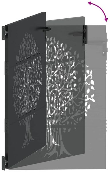 vidaXL Gartentor Schwarz 85 x 150 cm Pulverbeschichteter Stahl 42015861 Bild 9
