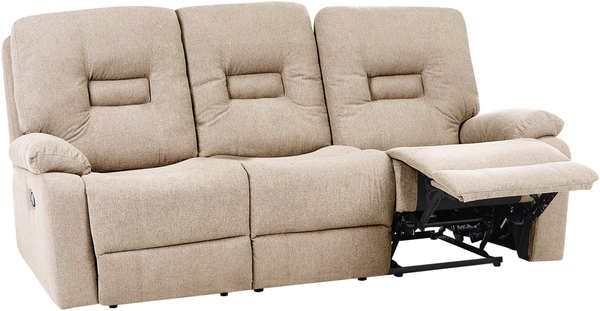 3-Sitzer Sofa beige manuell verstellbar BERGEN