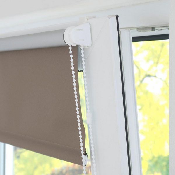 Seitenzugrollo, Liedeco, blickdicht, ohne Bohren, Klemmfix