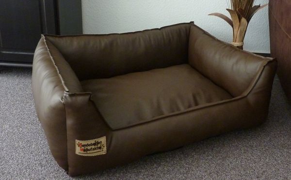 Hundebettenmanufaktur Hundekorb Hundesofa Schlafplatz Kunstleder Similpelle von XS bis XXL