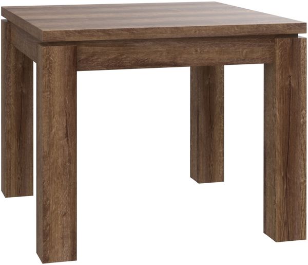 Kulissen-Esstisch >DINING< ausziehbar bis 180cm, Schlammeiche Dekor - 90/180x75,9x90,4cm (B/H/T)