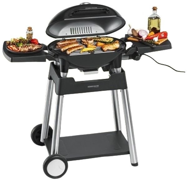 Rommelsbacher BBQ 4100/S 2200 W Kamado-Grill elektrisch 300 °C Tischgrill Griddle