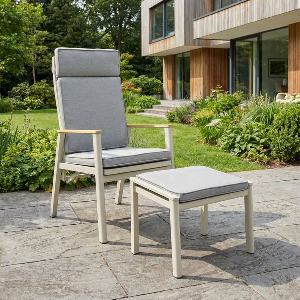 LC Garden »Mira« Hocker/Fußbank eckig Taupe