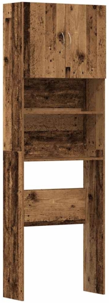 vidaXL Waschmaschinenschrank Altholz-Optik 64x24x190 cm Holzwerkstoff 859134