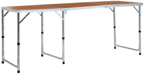 vidaXL Klappbarer Campingtisch Aluminium 180 x 60 cm 48174