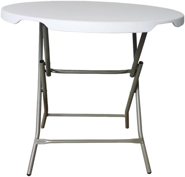 Sanotechnik Bistrotisch, Aluminium, PVC, Weiß, 80x74 cm