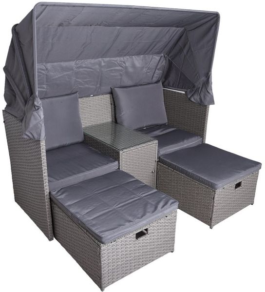 Relax Lounge 4041908123954 SAINT TROPEZ mit Hocker und Sonnendach
