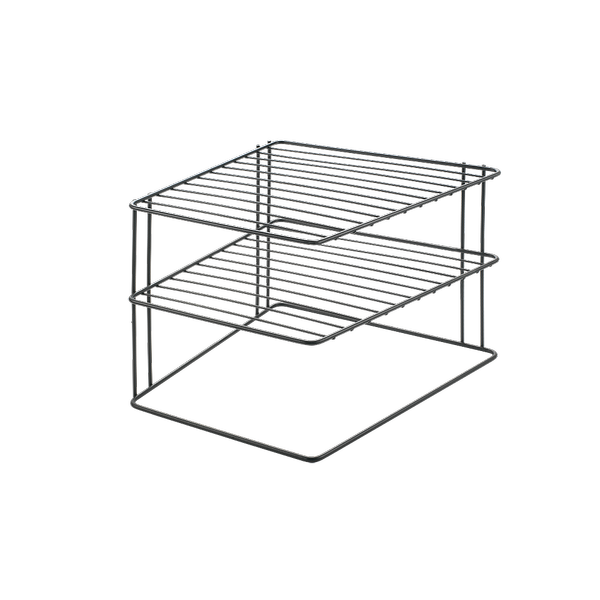 METALTEX 361302000 Palio Lava Eckschrankeinsatz 2-Etg. 25 x 25 x 19 cm TouchTherm®, matt schwarz