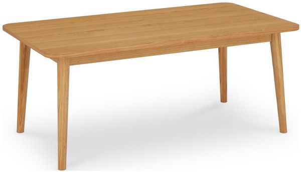 Couchtisch Gorbin 125x70 cm Eiche Natur - Modern mit Massivholzbeinen
