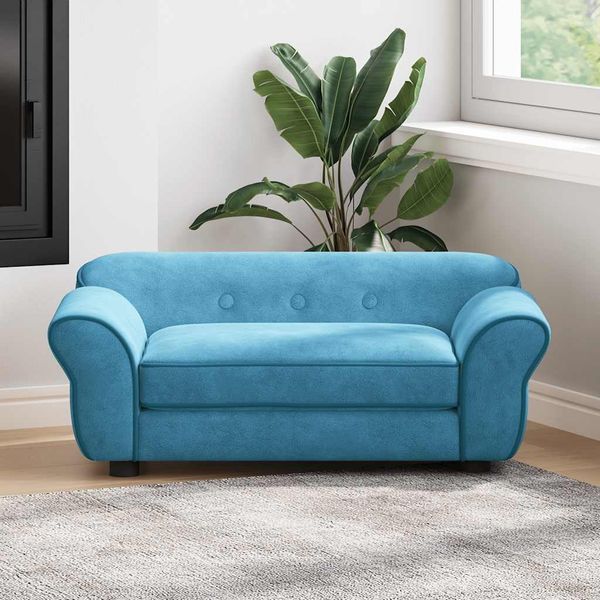 vidaXL Hundesofa Türkis 72x45x30 cm Plüsch 171043