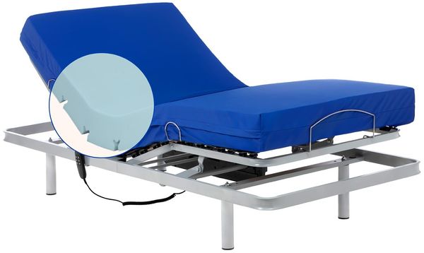 Geriafy - Elektrisch verstellbares Bett mit Professional HR Kaltschaummatratze 80x200 cm | 4 Zonen Lattenrost | Wasserdichter Bezug | Stabil & Komfortabel