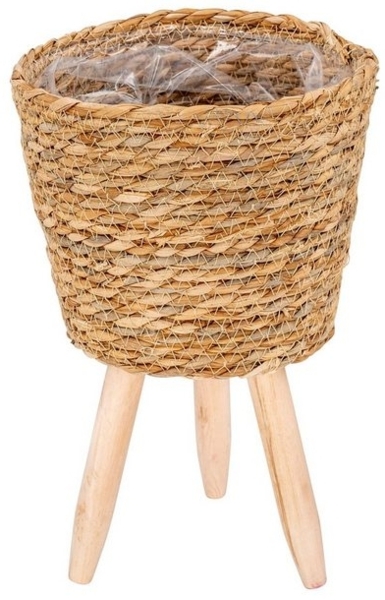 Levandeo® Blumentopf, Pflanztopf Stroh H18-33cm Blumentopf Pflanzkorb Blumenkorb Bild 4