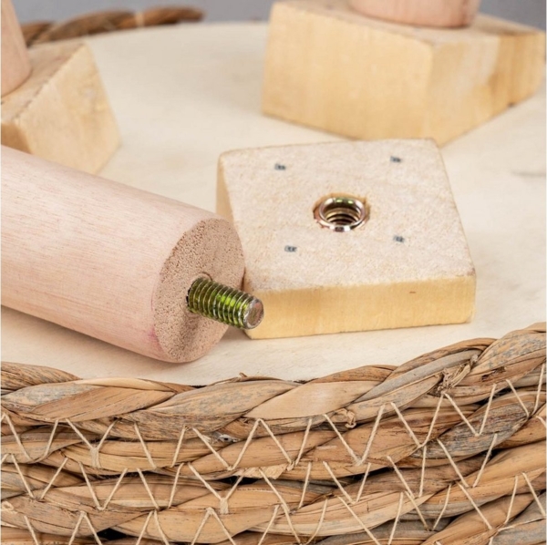 Levandeo® Blumentopf, Pflanztopf Stroh H18-33cm Blumentopf Pflanzkorb Blumenkorb Bild 3