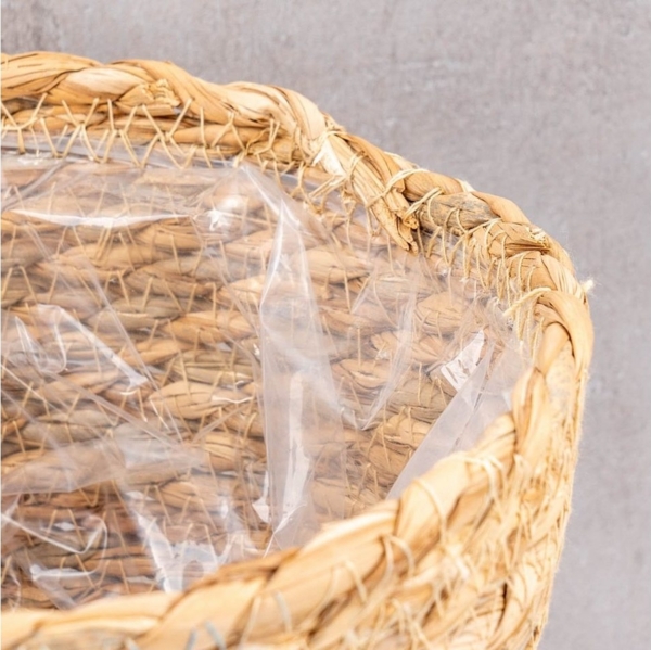 Levandeo® Blumentopf, Pflanztopf Stroh H18-33cm Blumentopf Pflanzkorb Blumenkorb Bild 2