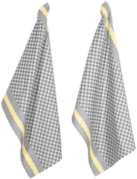 PAD Geschirrtuch PIT RELOADED, (Set, 2-tlg), 100% Baumwolle, 50x70 cm, Karo Design