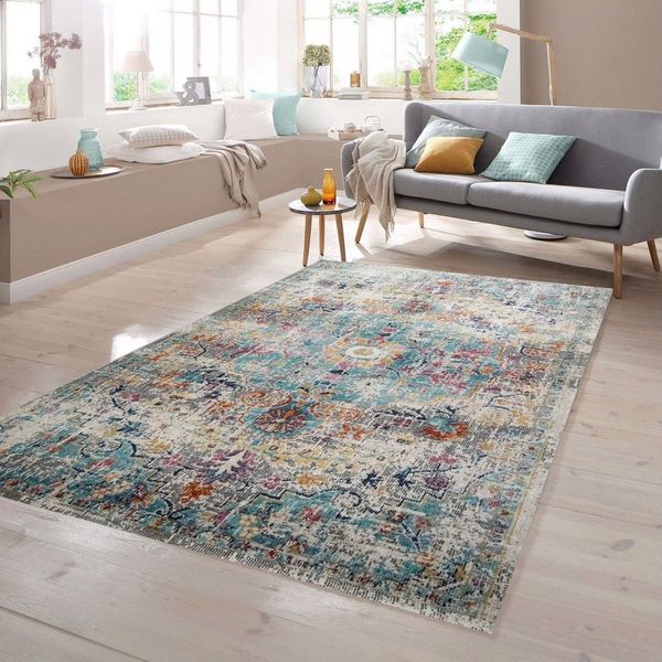 TeppichHome24 Teppich Teppich Vintage bunt, rechteckig