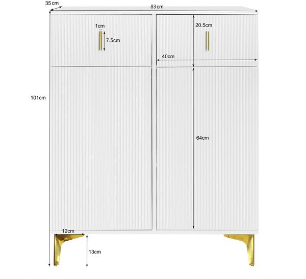 Garderobenset mit Schuhschrank, Sitzkissen & Haken, 60,5x35,2x180,5 cm + 83x35x101 cm, Weiß Bild 8
