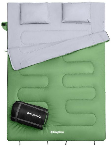KingCamp Doppeldeckenschlafsack Deckenschlafsack Oxygen 250 D, 2 Personen Doppel Schlafsack XL Lang -3°C