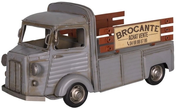 Antic Line Nostalgie LKW Grau Metall SEB17618