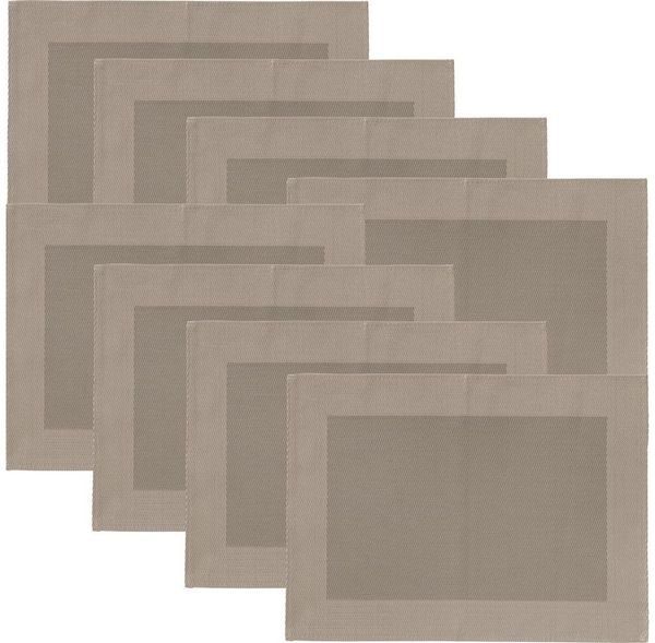 Erwin Müller Platzset Tischset "Lissabon" 8er-Pack, abwaschbar Uni