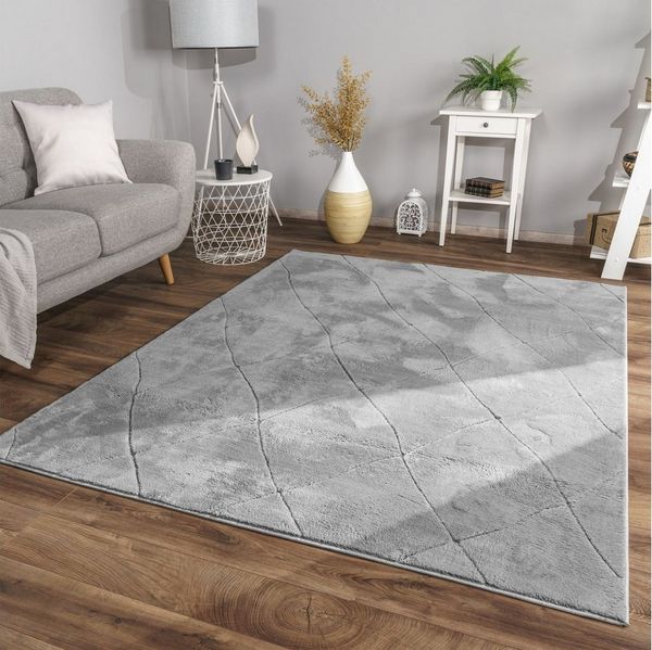 TT Home Teppich Diele, Esszimmer, Flur, Schlafzimmer, Wohnzimmer, Rechteckig, Höhe: 14 mm, Wohnzimmer Teppich Esszimmer Kurzflor Skandinavisch