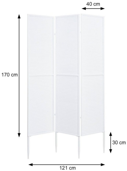 MCW Paravent MCW-J14 (1 St), Fensterladenoptik, Zusammenklappbar, Stabilität durch Verankerung Bild 2